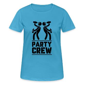Équipage de fête - T-shirt respirant Femme - bleu saphir - Devant - AI Model Female 172 dark (172cm)
