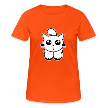 Kitty - Women's Breathable T-Shirt - neon orange - Front - AI Model Female 172 dark (172cm)