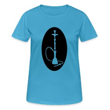 narguilé - T-shirt respirant Femme - bleu saphir - Devant - AI Model Female 172 dark (172cm)