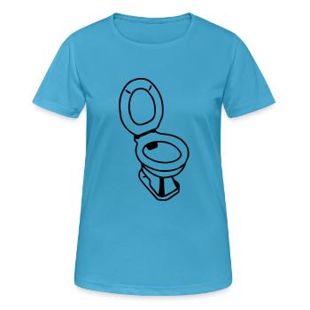 Scheiße wc WC1 - Frauen T-Shirt atmungsaktiv - Saphirblau - Vorne - AI Model Female 172 dark (172cm)