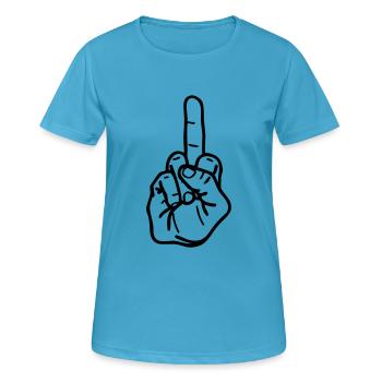 va te faire foutre - T-shirt respirant Femme - bleu saphir - Devant - AI Model Female 172 dark (172cm)