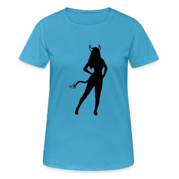 Satan Hot Girl - Frauen T-Shirt atmungsaktiv - Saphirblau - Vorne - AI Model Female 172 dark (172cm)