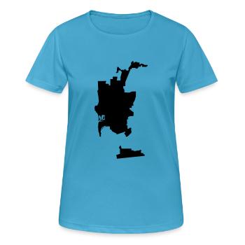 San Diego Stadtkarte - Frauen T-Shirt atmungsaktiv - Saphirblau - Vorne - AI Model Female 172 dark (172cm)