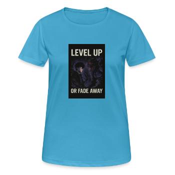 Mise à niveau en solo - T-shirt respirant Femme - bleu saphir - Devant - AI Model Female 172 dark (172cm)