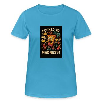 Pizza en folie en cuisine - Frauen T-Shirt atmungsaktiv - Saphirblau - Vorne - AI Model Female 172 dark (172cm)