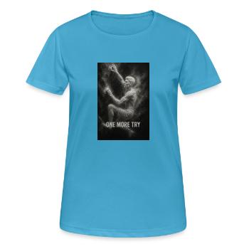 Encore un essai. - T-shirt respirant Femme - bleu saphir - Devant - AI Model Female 172 dark (172cm)