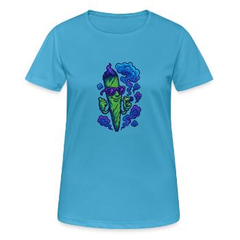 Joint Venture - Frauen T-Shirt atmungsaktiv - Saphirblau - Vorne - AI Model Female 172 dark (172cm)