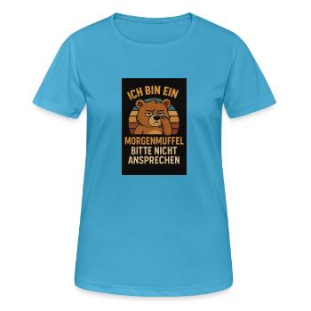 Morgenmuffel - Frauen T-Shirt atmungsaktiv - Saphirblau - Vorne - AI Model Female 172 dark (172cm)