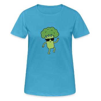 Cool Broccoli - Women's Breathable T-Shirt - sapphire blue - Front - AI Model Female 172 dark (172cm)