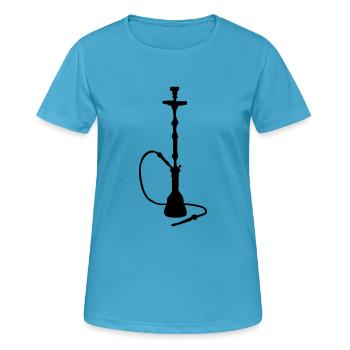 narguilé - T-shirt respirant Femme - bleu saphir - Devant - AI Model Female 172 dark (172cm)