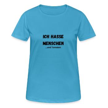 Tomaten - Frauen T-Shirt atmungsaktiv - Saphirblau - Vorne - AI Model Female 172 dark (172cm)