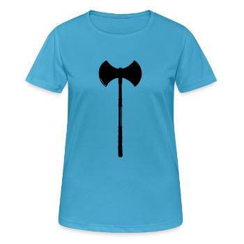 axt - Frauen T-Shirt atmungsaktiv - Saphirblau - Vorne - AI Model Female 172 dark (172cm)