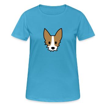 Podengo - Frauen T-Shirt atmungsaktiv - Saphirblau - Vorne - AI Model Female 172 dark (172cm)