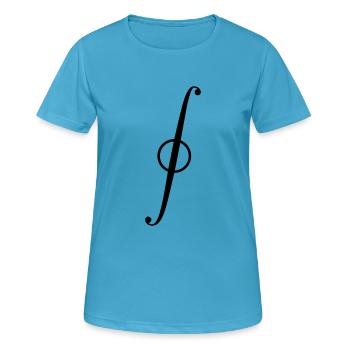 Intégrité des courbes - T-shirt respirant Femme - bleu saphir - Devant - AI Model Female 172 dark (172cm)