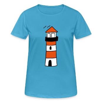 Lighthouse - Women's Breathable T-Shirt - sapphire blue - Front - AI Model Female 172 dark (172cm)