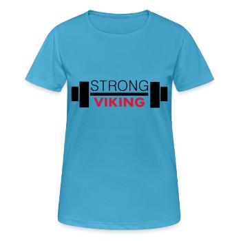 Strong Viking - Frauen T-Shirt atmungsaktiv - Saphirblau - Vorne - AI Model Female 172 dark (172cm)