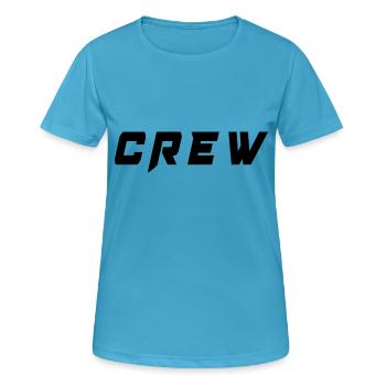 crew - Frauen T-Shirt atmungsaktiv - Saphirblau - Vorne - AI Model Female 172 dark (172cm)