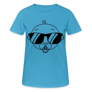 bébé - T-shirt respirant Femme - bleu saphir - Devant - AI Model Female 172 dark (172cm)