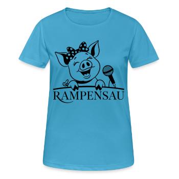 Ramp pig - Women's Breathable T-Shirt - sapphire blue - Front - AI Model Female 172 dark (172cm)