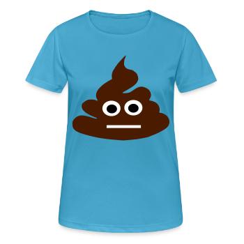Poop - Frauen T-Shirt atmungsaktiv - Saphirblau - Vorne - AI Model Female 172 dark (172cm)