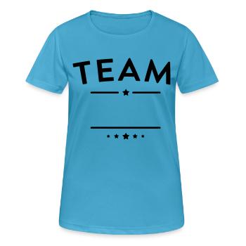 Team - T-shirt respirant Femme - bleu saphir - Devant - AI Model Female 172 dark (172cm)