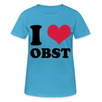 I love fruits - Women's Breathable T-Shirt - sapphire blue - Front - AI Model Female 172 dark (172cm)