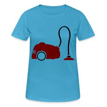 Aspirateur - T-shirt respirant Femme - bleu saphir - Devant - AI Model Female 172 dark (172cm)