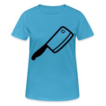 Fleischerbeil - Frauen T-Shirt atmungsaktiv - Saphirblau - Vorne - AI Model Female 172 dark (172cm)