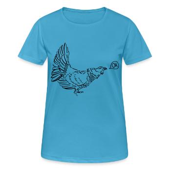 tétras calme - T-shirt respirant Femme - bleu saphir - Devant - AI Model Female 172 dark (172cm)