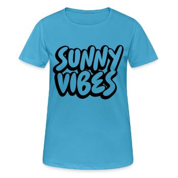 SUNNY VIBES - Women's Breathable T-Shirt - sapphire blue - Front - AI Model Female 172 dark (172cm)