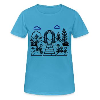 Garden Nursery Logo - Women's Breathable T-Shirt - sapphire blue - Front - AI Model Female 172 dark (172cm)