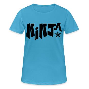 Ninja - T-shirt respirant Femme - bleu saphir - Devant - AI Model Female 172 dark (172cm)