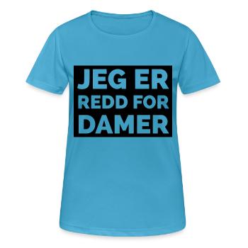 Ich habe Angst vor Damen - Frauen T-Shirt atmungsaktiv - Saphirblau - Vorne - AI Model Female 172 dark (172cm)