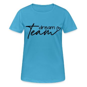Dream Team - Frauen T-Shirt atmungsaktiv - Saphirblau - Vorne - AI Model Female 172 dark (172cm)