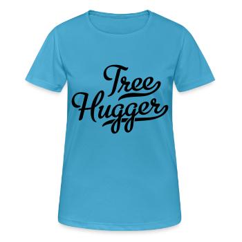 Étreinte d’arbre - T-shirt respirant Femme - bleu saphir - Devant - AI Model Female 172 dark (172cm)
