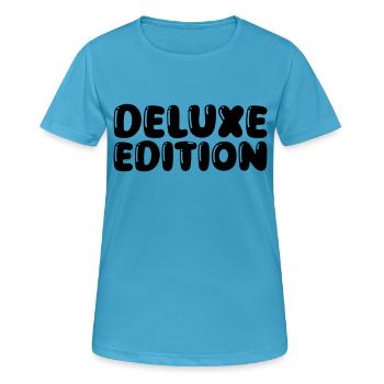 deluxe edition - Frauen T-Shirt atmungsaktiv - Saphirblau - Vorne - AI Model Female 172 dark (172cm)
