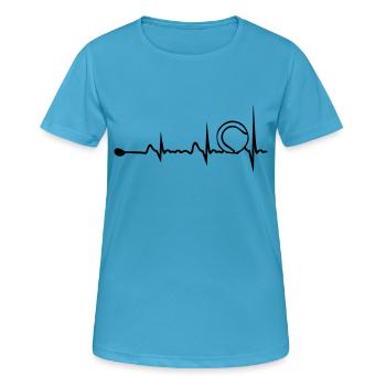 Tennis Herzschlag 1 - Frauen T-Shirt atmungsaktiv - Saphirblau - Vorne - AI Model Female 172 dark (172cm)