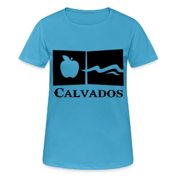 calvados - T-shirt respirant Femme - bleu saphir - Devant - AI Model Female 172 dark (172cm)