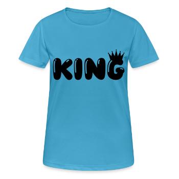Roi - T-shirt respirant Femme - bleu saphir - Devant - AI Model Female 172 dark (172cm)