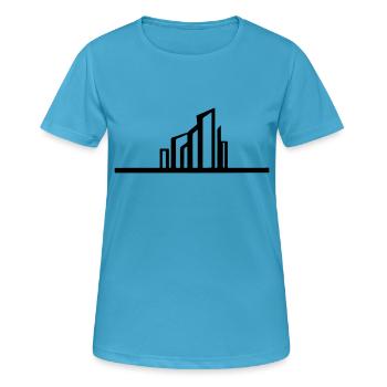 Stadt Vektor Geschenkidee - Frauen T-Shirt atmungsaktiv - Saphirblau - Vorne - AI Model Female 172 dark (172cm)