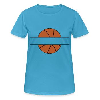 Basketball Namensschild - Frauen T-Shirt atmungsaktiv - Saphirblau - Vorne - AI Model Female 172 dark (172cm)