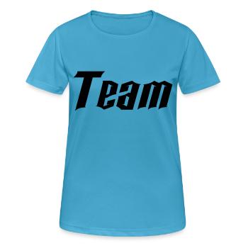 team - Frauen T-Shirt atmungsaktiv - Saphirblau - Vorne - AI Model Female 172 dark (172cm)
