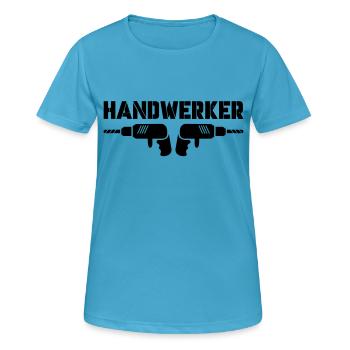 handwerker - Frauen T-Shirt atmungsaktiv - Saphirblau - Vorne - AI Model Female 172 dark (172cm)