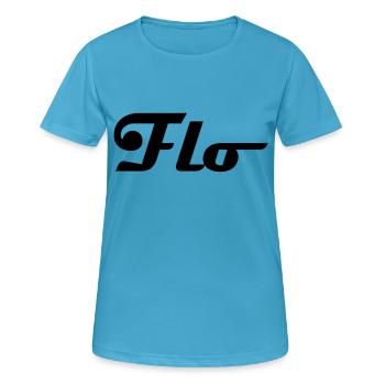 flo - Frauen T-Shirt atmungsaktiv - Saphirblau - Vorne - AI Model Female 172 dark (172cm)