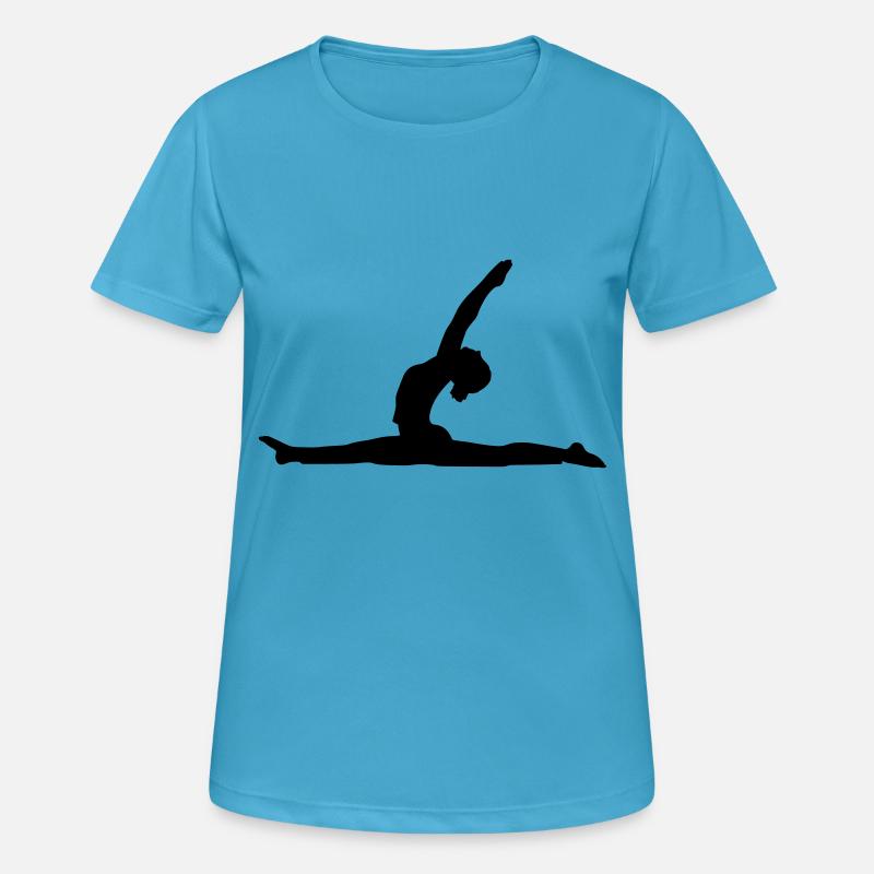 Front Splits silhouette - Women's Breathable T-Shirt - sapphire blue