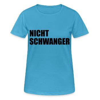 PAS ENCEINTE - T-shirt respirant Femme - bleu saphir - Devant - AI Model Female 172 dark (172cm)