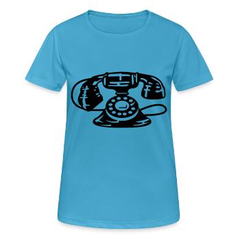 Old Phone - Women's Breathable T-Shirt - sapphire blue - Front - AI Model Female 172 dark (172cm)