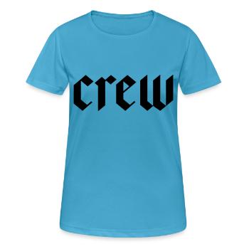 crew - Frauen T-Shirt atmungsaktiv - Saphirblau - Vorne - AI Model Female 172 dark (172cm)