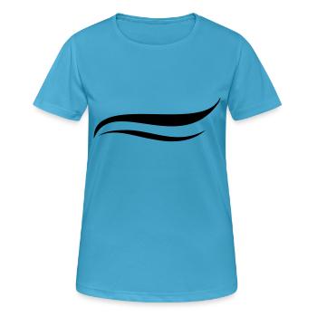 Décor de lignes courbes - T-shirt respirant Femme - bleu saphir - Devant - AI Model Female 172 dark (172cm)