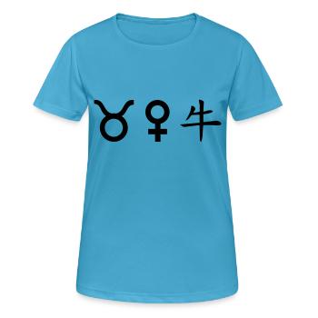 stier venus ochse - Frauen T-Shirt atmungsaktiv - Saphirblau - Vorne - AI Model Female 172 dark (172cm)